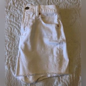 GAP white denim shorts